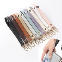 【CC】℡✠  1Pcs Leather Short Straps Accessories Wristlet Wrist Handle Clutches Coin