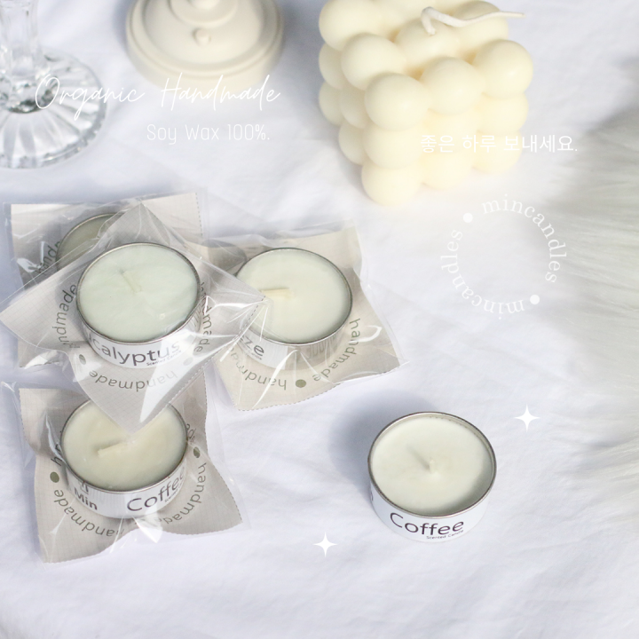 พร้อมส่ง-เทียนtealight-เทียนทีไลท์-เทียนหอมที่ระลึก-เทียนหอมจิ๋ว-เทียนหอมไขถั่วเหลือง-soy-wax-candle-100-minimal-สไตล์เกาหลี-ออร์แกนิค-ธรรมชาติ