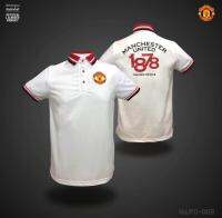 THE RED DEVILS  1878 MANCHESTER-UNITED 3D WHITE POLO SHIRT