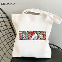 กระเป๋าถือ กระเป๋าช้อปปิ้ง ผ้าฝ้าย ลายการ์ตูนนารูโตะ Akatsuki Itachi Kakashi Uchiha