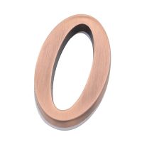 【LZ】✁  1pc Alloy Digital House Number 0  Red Copper Color 50mmx30mm Adhesive Sticker Plate Hotel Apartment Gate Room Door Plate Number