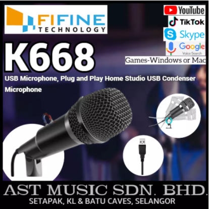 FIFINE K668 USB Plug and Play Condenser Microphone | Lazada