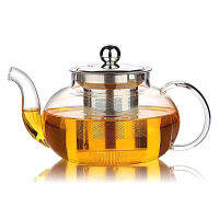 Good Glass Teapot with Stainless Steel Infuser Lid Borosilicate Glass Tea Kettle Stovetop Safe Blooming Loose Leaf Teapot