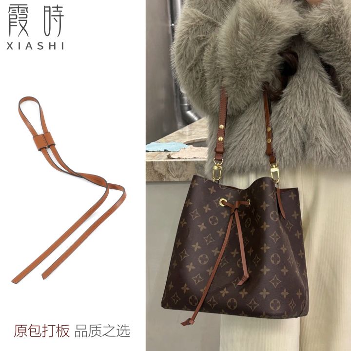suitable for LV Presbyopia neoneo bucket bag drawstring beam mouth lock  buckle shrink leather rope drawstring shoulder strap accessories replacement