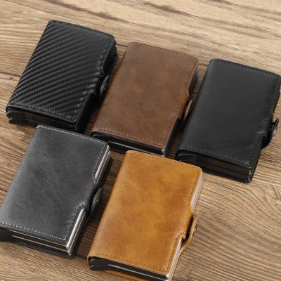 （Layor wallet）  IKE MARTI 2021ใหม่ Rfid ธุรกิจผู้ถือบัตรเครดิตผู้ชาย39; S มัลติฟังก์ชั่อลูมิเนียมกระบะ Bagslimccoin กระเป๋า