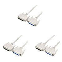 3x 25pin Db25ขนานตัวผู้กับตัวเมียเครื่องพิมพ์แอลพีที Db25ม. สายเคเบิ้ล F 1.5ม. สายเคเบิลต่อขยายเครื่องพิมพ์เคเบิลคอมพิวเตอร์25ขา Lpt