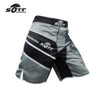 SOTF mens Japanese warrior gray sports fitness angle pants Tiger Muay Thai boxing shorts mma short kickboxing boxeo pretorian