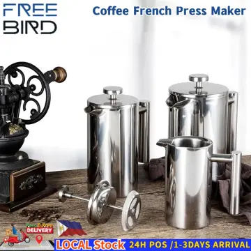 1000ml French Press Coffee Maker Double-Wall 304 Stainless Steel