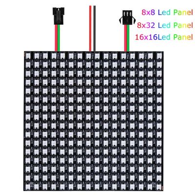 WS2812B LED Digital Flexible Individually Addressable Panel Light WS2812 8*8  16*16  8*32 Module Matrix Screen DC5V LED Strip Lighting