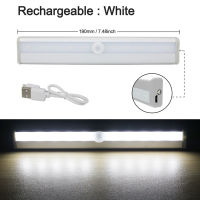 USB Rechargeable 10 LED Lights PIR Motion Sensor Lamp Cabinet Light Under Counter Closet Lighting Magnetic Stick-on Night Light