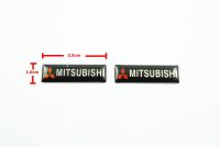 ป้ายโลโก้ เลซิ่น MITSUBISHI ดำ ขนาด 3.5.X1.0 cm ติดตั้งด้วยเทปกาวสองหน้าด้านหลัง