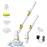 geegostudio 1pc, Multifunctional Electric Cleaning Brush, Toilet, Bathtub, Kitchen Countertop, Glass Cleaning Brush, Cleaning Supplies