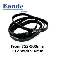 ✎◐□ Kandebearings 3D Printer Parts GT2 6mm Closed Loop Rubber Timing Belt 752 760 782 784 800 810 840 848 850 852 860 900mm 2GT 1pcs