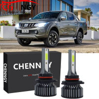 สำหรับ Mitsubishi Triton Mk2 L200 L300 2015-2018หลอดไฟหน้าไฟฉายคาดศีรษะ2016 2017ไฟหน้ารถมอเตอร์ไซค์แบบ LED 6000K ชุดหลอดไฟเปลี่ยนฮาโลเจน