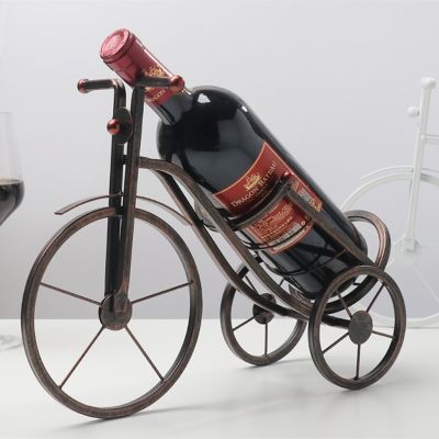 Creative Metal Tricycle Wine Rack Vintage Wine Bottle Holder Home Wedding Party Decor Display Stand Vino Hanging Storage Rack