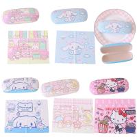 New Kawaii Sanrioed Glasses Case Hello Kitty Kuromi Cinnamoroll Xo Eyeglass Case Little Twin Star Keroppi Eyewear Box Girls Gift