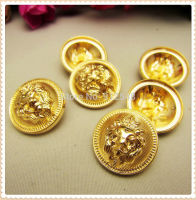 10pcs,15/18/22/25 มม.สีปุ่มโลหะแฟชั่นคลาสสิกสไตล์อังกฤษ Lion, อุปกรณ์ตัดเย็บเสื้อผ้า DIY วัสดุ JX8122-Wefdger