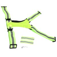 LED Reflective Vest Running Gear,USB Rechargeable LED Vest High Visibility Adjustable Waist Shoulder Bands