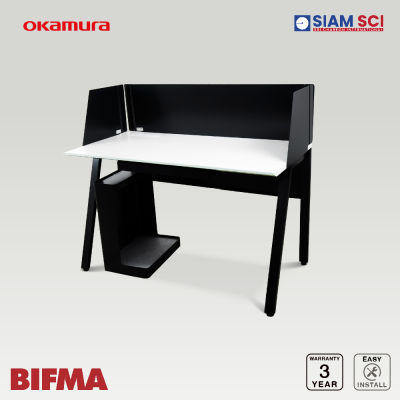 OKAMURA โต๊ะทำงานพร้อมอุปกรณ์เสริมใช้งาน รุ่น VD - A Desk 3 โต๊ะทำงานภายในบ้าน,โต๊ะทำงานไม้ โต๊ะขาเหล็ก by สยามสตีลอินเตอร์เนชั่นแนล Siamsteel