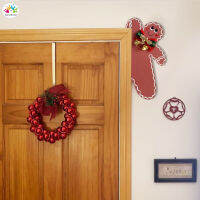 Fancydream อุปกรณ์ตกแต่งทำจากไม้มุมประตูน่ารัก Xmas DIY ที่อุปกรณ์ตกแต่งมุมประตูด้วยกระดิ่งสำหรับของตกแต่งเข้าธีมคริสต์มาส