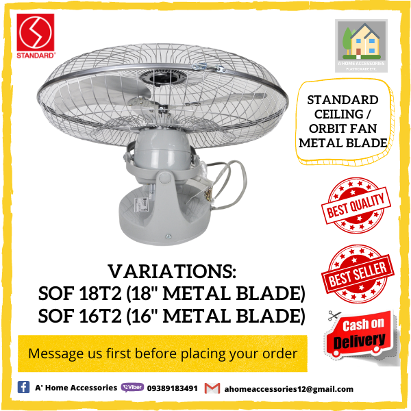 Standard Orbit Ceiling Fan Metal Blade SOF 18T2 / SOF 16T2 Lazada PH