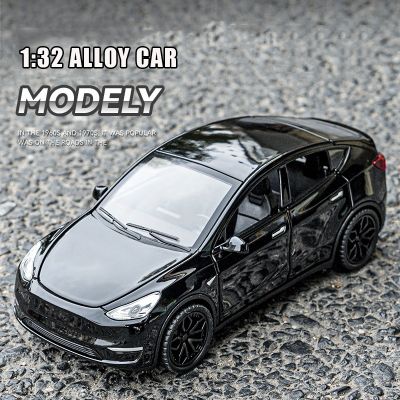 1:32 Tesla MODEL Y SUV Alloy Car Model Diecasts Toy Vehicles Simulation Cars For Children Car Decoration Christmas Gifts Boy Toy