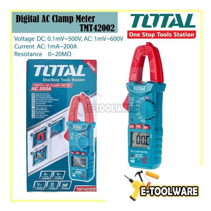 Total Tmt Digital Ac Clamp Meter Ac A Lazada