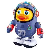 Electric Robot Duck Toys Dancing Walking Space Duck Educational Toy With Music Light Play Interactive Singing Toys For Kids Gift