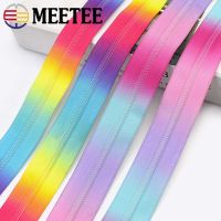 2Meters 5 Nylon Zippers for Jacket Bags Purse Decorative Rainbow Zip Tape Coat Garment Zipper Repair Kit DIY Sewing Accessories