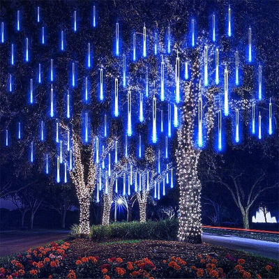 Christmas Lights Meteor Shower Falling Rain Light Outdoor Waterproof LED String Lights for Home Holiday Christmas Wedding Party