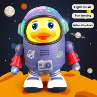 16 X11.5x18.6cm Plastic Dancing Space Ducks Puzzle Enlightenment Light Music Swing Dancing Robot Has Music And Light Function