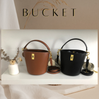 (พร้อมส่ง) กระเป๋าหนังแท้ รุ่น Teen smooth bucket by BABYBUFF STORE