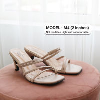 ZAABSHOES รุ่น M4 ส้นสูง 2 นิ้ว สี ครีม (CREAM) ไซส์ 34-44  รองเท้าส้นสูง รองเท้าออกงาน รองเท้างานแต่ง หน้าเท้ากว้าง ใส่สบาย พื้นยางไม่ลื่น