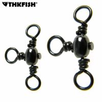 ﹍ 100 Pcs Fishing Swivels 3 Stainless Steel Black Nickel Way Ball B Bearing And Snap for Fishing Hook Line Connector Accessories