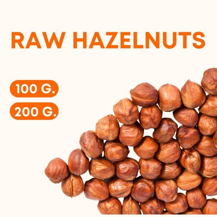 Raw Hazelnuts 100g 200g BURRP Low Carb Keto Protein Healthy Snacks Nuts