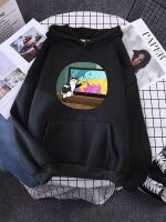 Curious Cat Watching The Weather Broadcast
Women Hoody Autumn Quality Tracksuit Soft Hooded Tracksuit Hip Hop Street Sportswear Size Xxs-4Xl