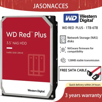 Western Digital 4TB WD Red Plus NAS HDD, Internal 3.5'' Hard Drive, 128MB  Cache - WD40EFZX 
