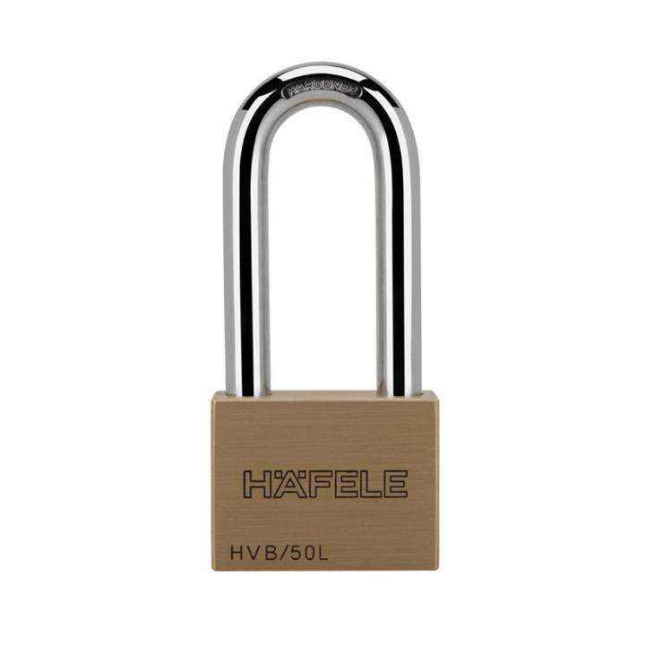 กุญแจลูกปืน-hafele-482-01-985-50-มม-สีทองเหลืองpadlock-hafele-482-01-985-50mm-brass-ราคาดีที่สุด