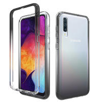 Samsung Galaxy A50 / A50s Case, RUILEAN Transparent 2-in-1 Gradient Shockproof Case for Samsung Galaxy A50 / A50s