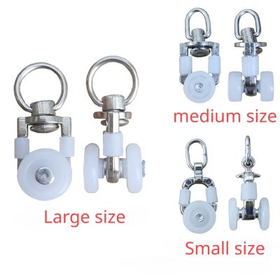 ♙■♚ 10PCS Curtain Track Roller Ceiling Pulley Gliders Silent Hooks Curtains Metal Wheels Rail Rollers Mount Sliding Pulleys Rails