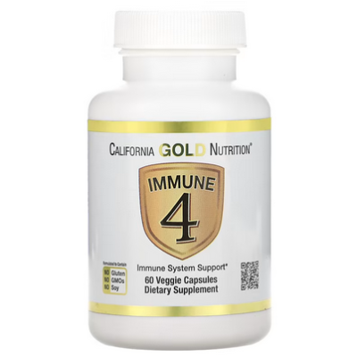 California Gold Nutrition, Immune 4, Immune System Support 60 เม็ด
