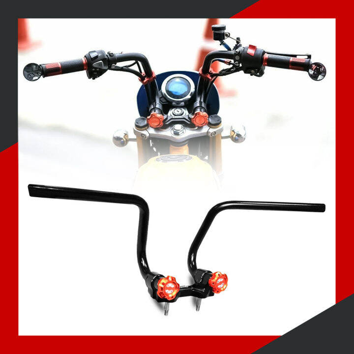 แฮนด์แต่ง พับได้ BLACK ALUMINIUM HANDLEBAR RISER BRACE BAR GRIP FOR