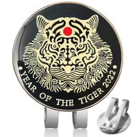 GOLTERS Golf Ball Markers With Hat Clips Tiger Pattern For Men Women Golfer, Removable Attaches Easily To Golf Cap Premium Gifts