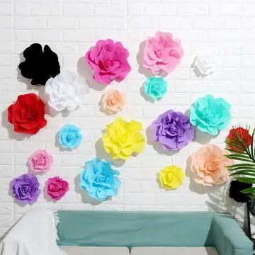 DIY Artificial Fake Flowers Flat Flowers Large Wedding Flower Wall Decor PE Foam  Flowers
