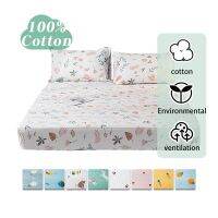 【Malaysia Ready Stock】Aca Da 100 Premium Cotton Fitted Bedsheet Getah keliling height 25cm Single Queen King Size Bedsheet Pillow case bolster case Cadar