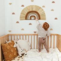 [HOT IOSWKLXWIOGH 626] Funlife®Boho Half Sun Wall Decals DIY Baby 39; S Room Self-Adhesive สติ๊กเกอร์ติดผนังกันน้ำห้องนอนเด็กเนอสเซอรี่ห้องนั่งเล่น