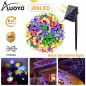 Clearance Sale Auoyo Decoration Lights 200 LED Light Solar String Outdoor