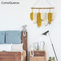 Hand- Tapestry Feather Wall Decorations Leaf Pendants Nordic Style Home Decoration Modern Minimalist Homestay Wall Hangings