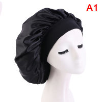 Nnuo Fashion Big Size Satin Silk Bonnet Sleep Night Cap Head Cover Bonnet Hat