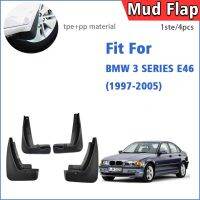 แผ่นกันโคลน E46 4ชิ้นสำหรับ BMW 3ชุดบังโคลนรถแผ่นกันบังโคลนกันกระเด็นอุปกรณ์เสริมรถยนต์1997-2005